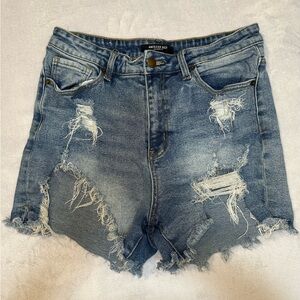 American Bazi Ripped Distressed Jean Shorts